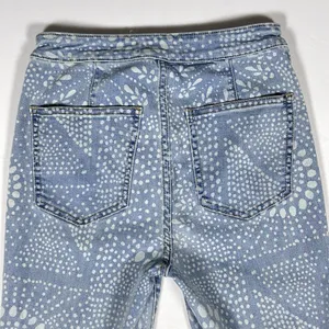 Free People Jeans Women's 27 Flare Bell Bottom High Rise Floral Paisley Festival thumbnail 6