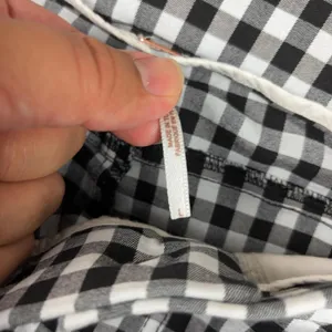 Free People Pants Womens Large Black White Gingham Twill Stretch Crop Kick Flare thumbnail 4