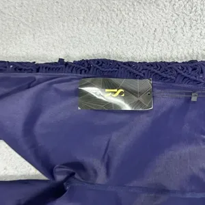 style reform leggings womens medium blue irradescent crochet ruched cropped‎ nwt thumbnail 9