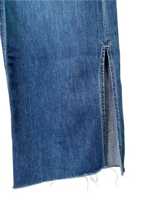 NWT EVEREVE Ever Slouchy Jeans Size 25 Dark Rinse High Rise Wide Leg Side Slit thumbnail 11