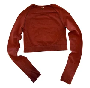 Vital Seamless 2.0 Crop Top Brick Red Marl thumbnail 4