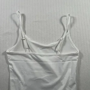 Women's Crop Cami Tank Top White Size XS Spaghetti Strap Scoop Neck Basic thumbnail 5