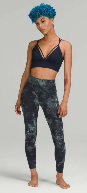Lululemon Align HR Pant 25” Diamond Dye Silver Blue Tie Water Size 6 thumbnail 1