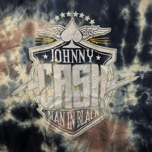 Johnny Cash Man In Black Camo tie dye Tshirt size Extra Large thumbnail 2