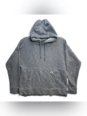Carhartt Women’s Relaxed Fit Gray Heather Pullover Hoodie Size M 8/10 thumbnail 3