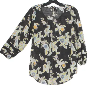 Lauren Conrad Top 3/4 Sleeve Floral Y2K Boho Cottage Fairycore Whimsigoth Medium thumbnail 7