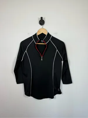 Jofit Women’s Performance Quarter Zip Pullover Golf Tennis Athletic Top S Black thumbnail 2