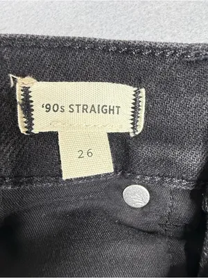 Madewell The 90s Straight Jeans Womens 26 Black High Rise 30” Inseam thumbnail 7