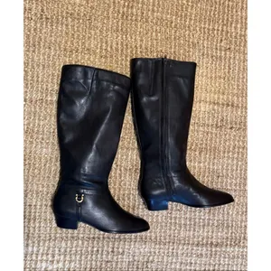 Selby ComfortFlex Brown Leather Riding Boots Low Heel Women’s 7M Brazil thumbnail 2
