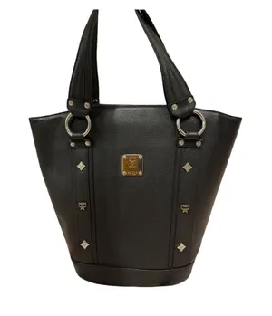 MCM Munchen Black Saffiano Leather Shoulder Bag thumbnail 1