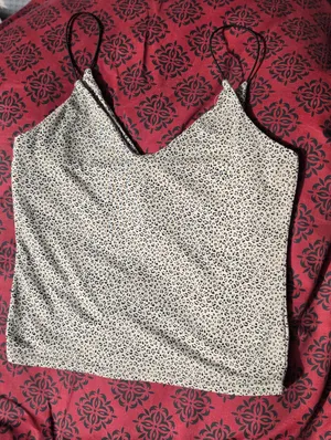 Gaze Tan Leopard Print Cami Top M Brown Size M thumbnail 1