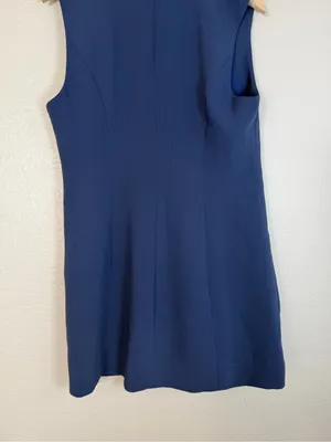 New Good American Luxe Suiting Sleeveless Blazer Dress Navy Blue Rinse Size 3 L thumbnail 11