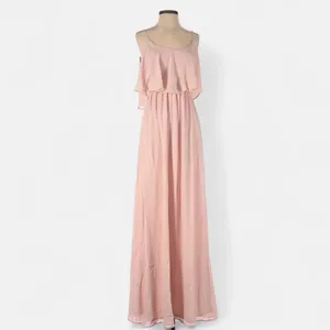 Soft blush pink maxi gown long dress women xxsmall wedding fairycore whimsy thumbnail 3