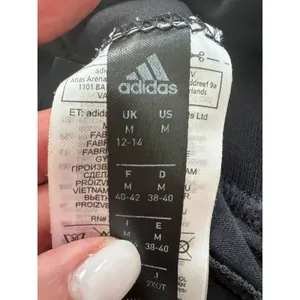 Adidas Womens Black Three Stripe Track Pants Activewear Size Medium thumbnail 4