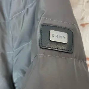 DKNY Charcoal Down Hooded Puffer Coat thumbnail 4