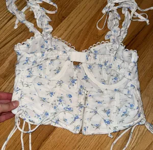Sky to moon corset floral top small thumbnail 6