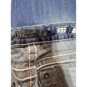 Miss Me Jeans MP7273T Mid Rise Straight Leg Women's 27 x 31 Inseam Western Y2K thumbnail 7
