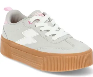 Justice Gray and Pink Platform Sneakers with Gum Sole thumbnail 1