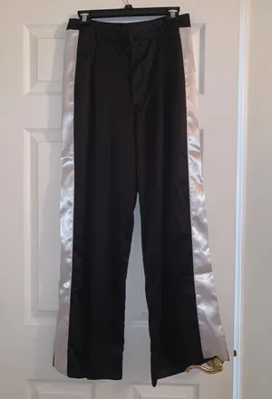 Abercrombie Black Wide Leg Pants thumbnail 1