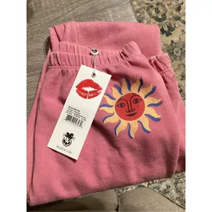 Wildfox Del Sol Knox Pants in Pink Bubble Gum. XS. Retails $98 thumbnail 4