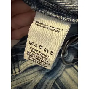 We The Free Free People Striped Blue White Wide Leg Belted Jeans 28 OB934536 thumbnail 4