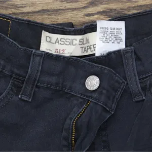 Levi's Womens Y2K Vintage 512 Classic Slim Taper Jeans Black Multi 8 Long thumbnail 5