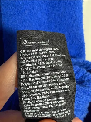 & Other Stories Oversize Turtleneck Cotton Blend Bright Royal Blue Sweater M thumbnail 4
