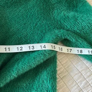 Aerie fluffy 4 ever reversible twist Green comfy cropped sweater L thumbnail 5