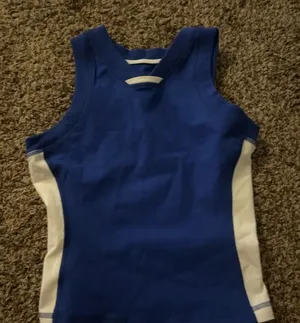 Blue and White Women's Tank Top Size XS thumbnail 1