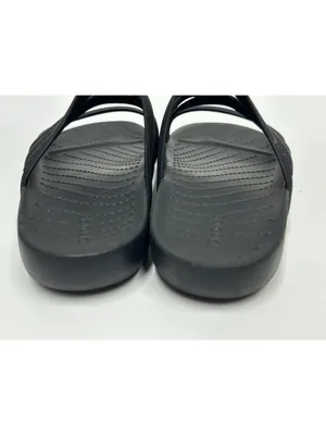 Crocs Splash Strappy Sandals Women’s Size 6 Black Slip On Slides Comfort thumbnail 5