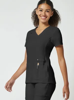 Cherokee iFlex V-Neck Knit Panel Scrub Top thumbnail 2