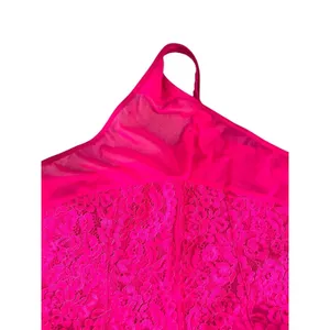 b.tempt'd by Wacoal‎ Hot Pink Mesh Lace Thong Halter Bodysuit Size Large Sexy thumbnail 3
