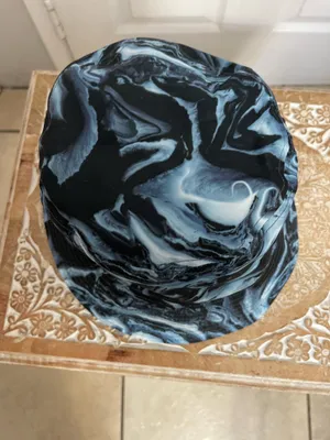 Swirl Pattern Bucket Hat in Blue and Black thumbnail 7