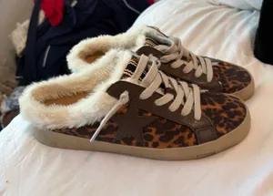Cheetah print shu shop sneakers thumbnail 1