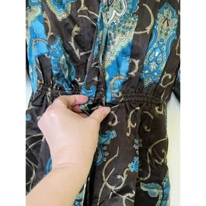 Allison Taylor 060101 Size small‎ women blouse shirt top Brown Blue short sleeve thumbnail 4