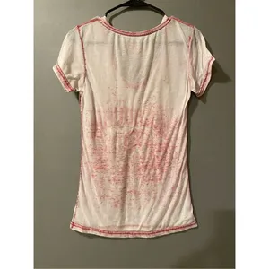 Campus Heritage Red Burnout V Neck Short Sleeve Oklahoma Sooners OU Size S thumbnail 2