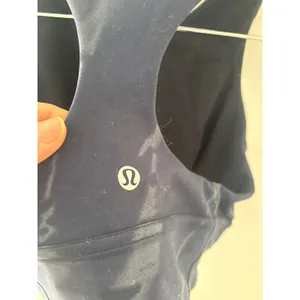 Lululemon Invigorate Training Bra Navy Blue Marble Print High Neck‎ Racerback 8 thumbnail 3