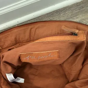 Free People Leslie 100% Cow Leather Tote Brown Boho Slouchy Large READ Womens thumbnail 7