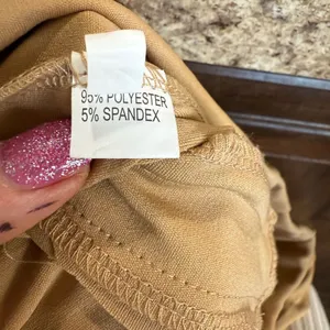 Tan Pants Side Pocket Elastic Waistband Medium thumbnail 5