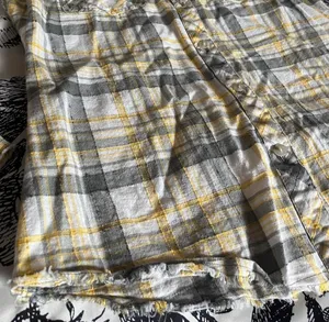 Maurices yellow plaid button-up shirt thumbnail 5