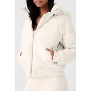 Alo Yoga Faux Leather Boss Puffer Ivory S thumbnail 3