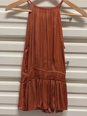 Philosophy Rust-Orange Halter Button-Front Camisole thumbnail 2