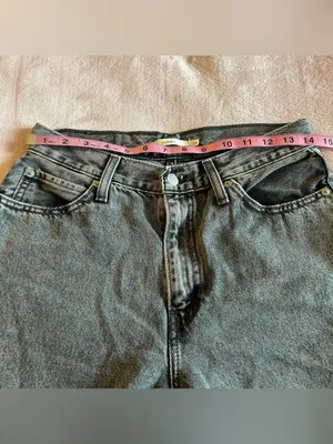 Levi’s ‘94 Baggy faded gray denim wash loose fit slouchy jeans cuffed hem 26 thumbnail 10