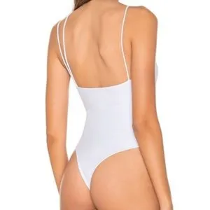 Superdown Revolve Janelle Bodysuit White Sz LRG NWT thumbnail 4
