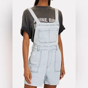 WeWoreWhat Slit Overall Short in Super Light Size Small thumbnail 2