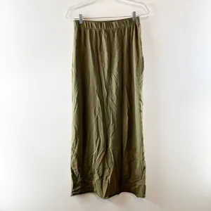 Free People Beach Pull On Jersey Pima Cotton Maxi Skirt Green Small thumbnail 2