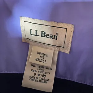 LL Bean Women's Regular Small Lavender Nylon Fleece‎ Lined Vest Zip Pockets thumbnail 2