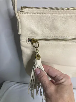 HOBO Off-White Leather Crossbody with Tassel Charm thumbnail 3