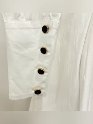 Reformation Lovisa Long Sleeve Mini Dress 6 White Button Down Feminine City Chic thumbnail 7