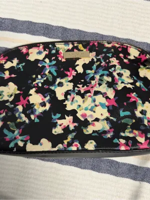 Kate Spade New York Floral Crossbody Bag Black Multi Satchel Purse thumbnail 10